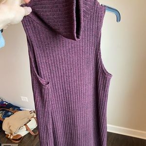 Sweater Dress-Purple/Maroon M